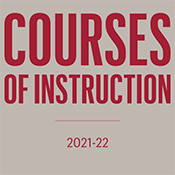 Courses of Instruction booklet cover
