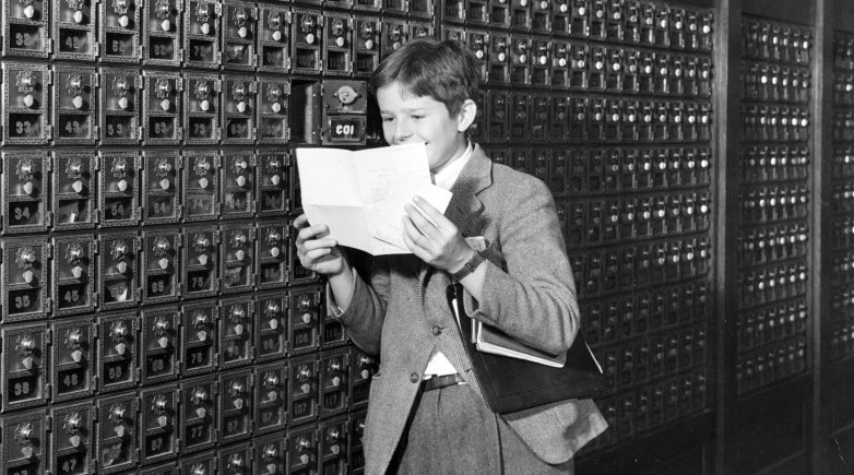 Student at PEA post office – circa 1930's