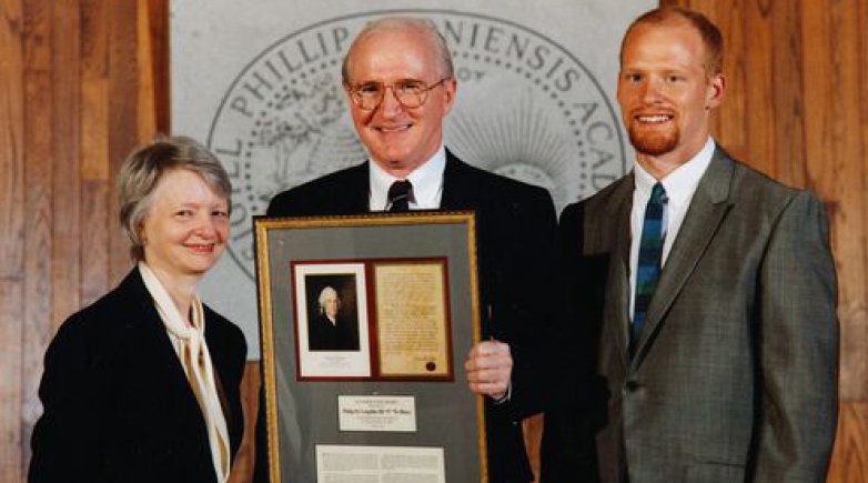 Phillip H. Loughlin accepts the Founder's Day Award