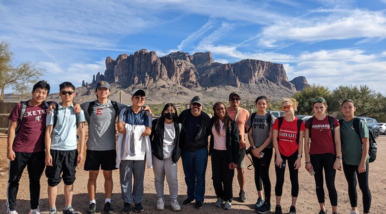 Students on a trip to Arizona