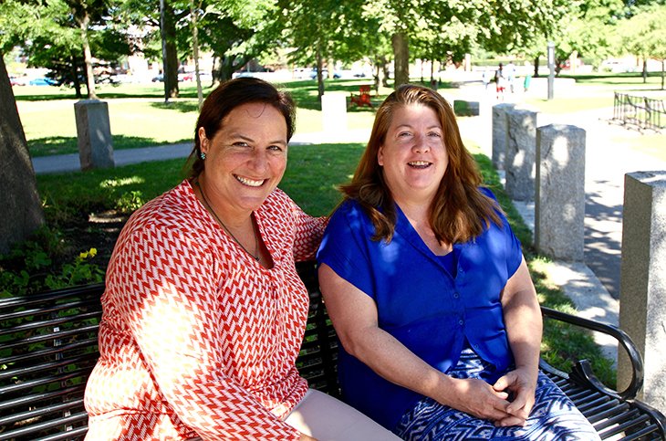 dining services manager Heidi Dumont and director of dining services Melinda Leonard at Exeter